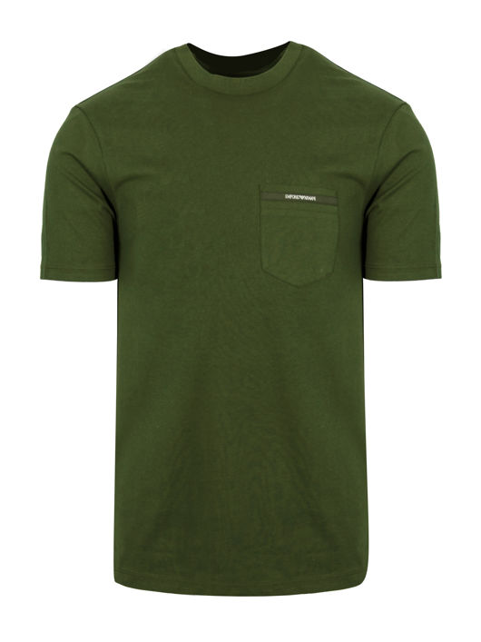 Emporio Armani Khaki Pocket T-shirt | Brandedwear