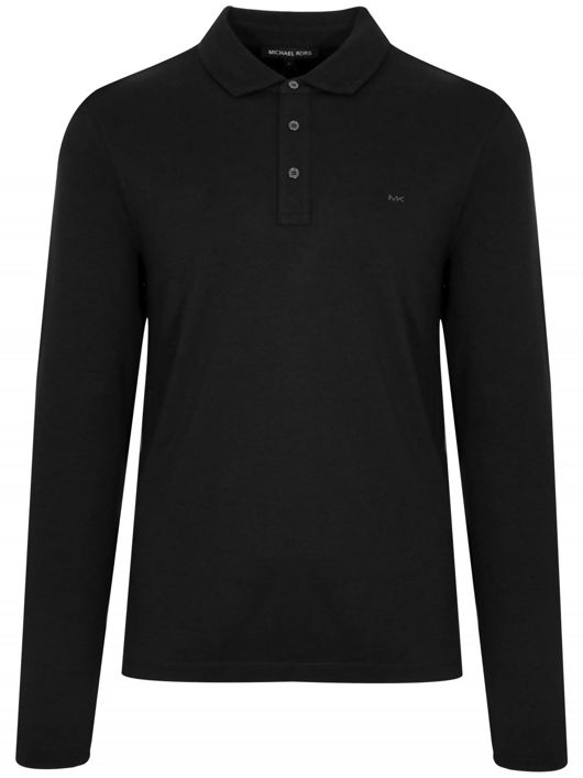 Michael Kors Black Long-Sleeve Polo 