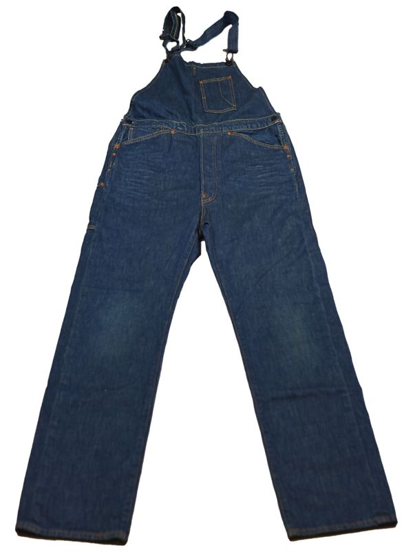 Levi Mens Blue Washed Dungaree Jeans